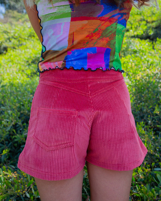 Lulu Shorts - Coral Cord