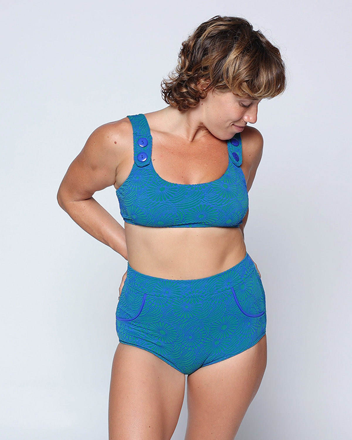  Georgia High Waist Bikini Bottom - Alga