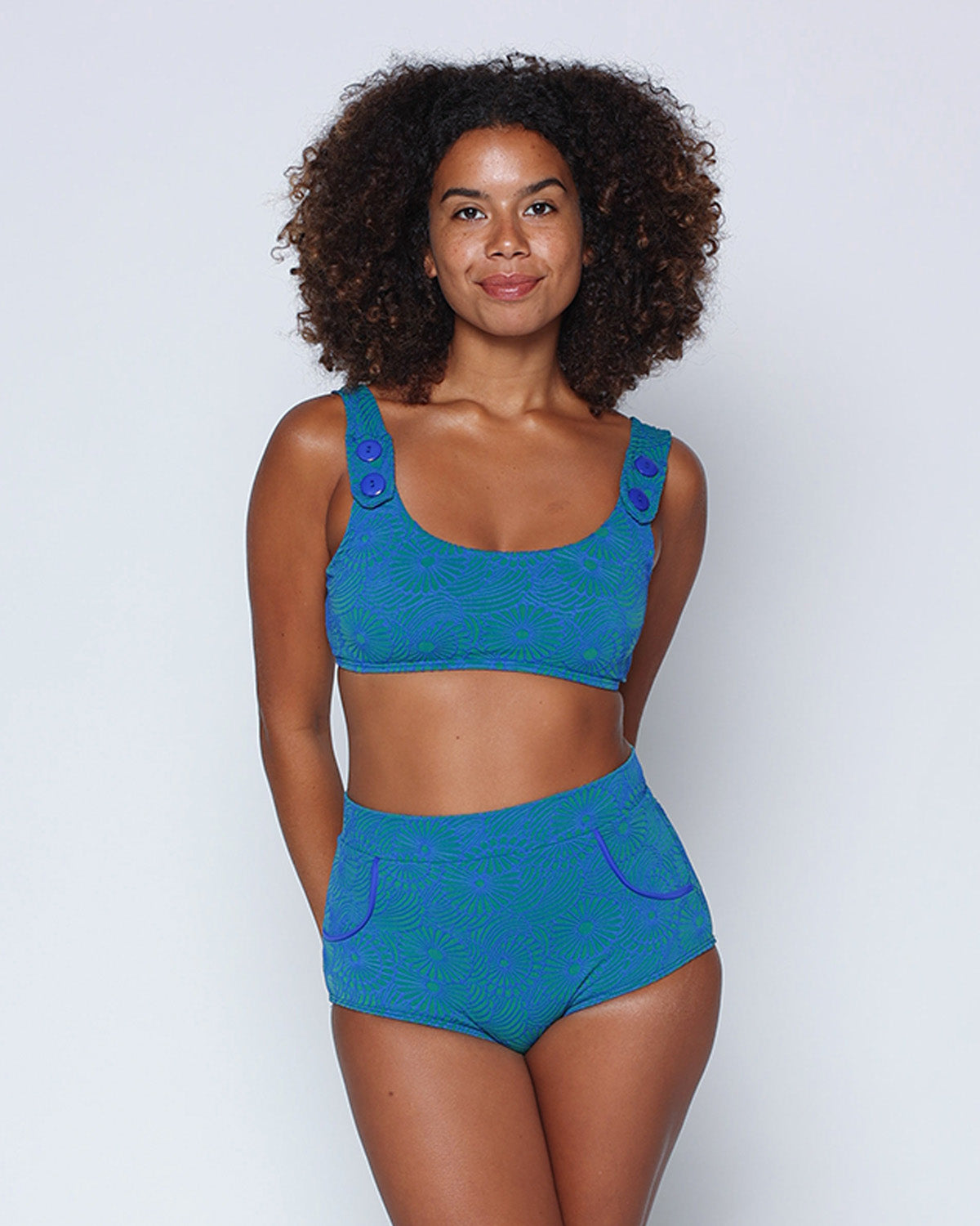  Georgia High Waist Bikini Bottom - Alga