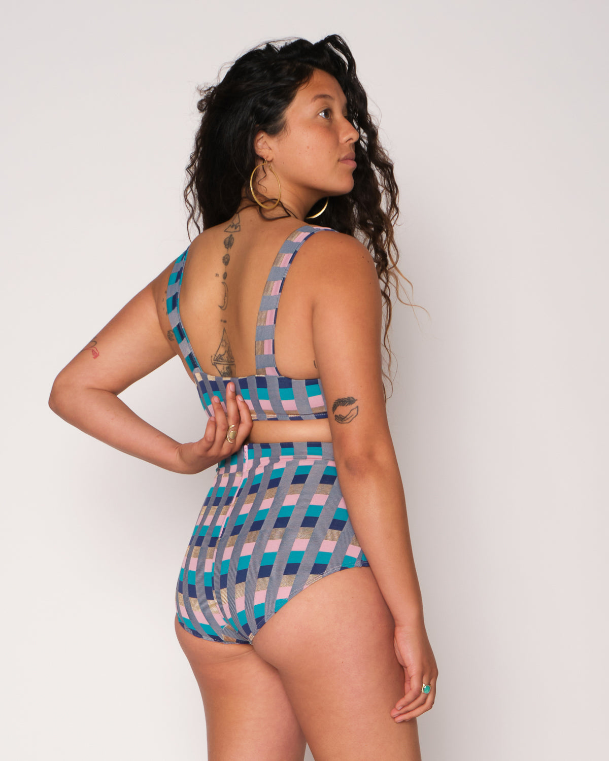  Georgia High Waist Bikini Bottom - Antibes