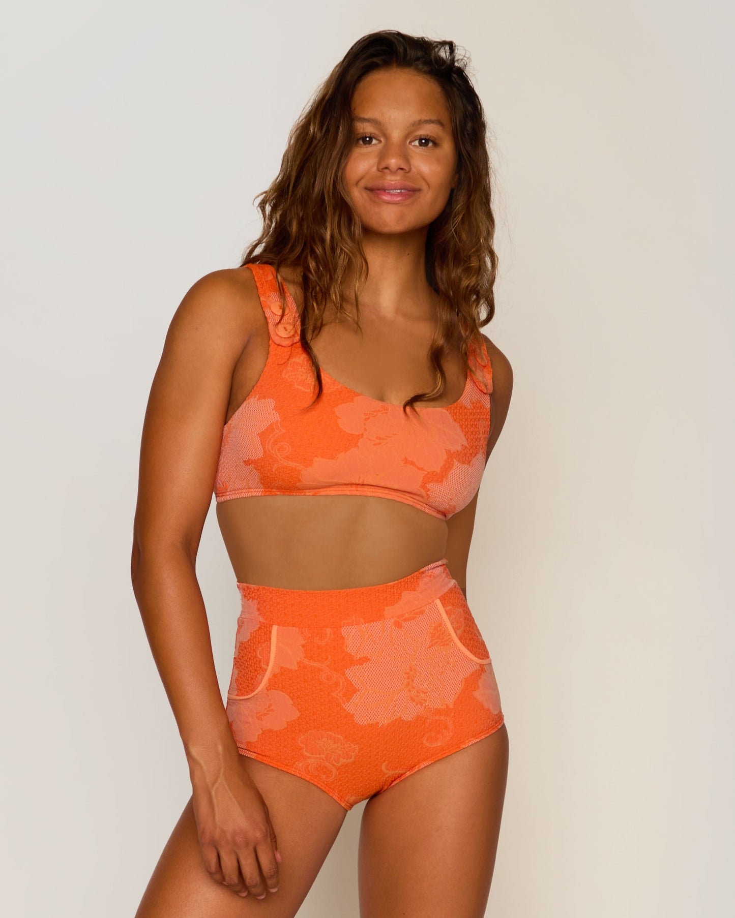  Georgia High Waist Bikini Bottom - Squeeze