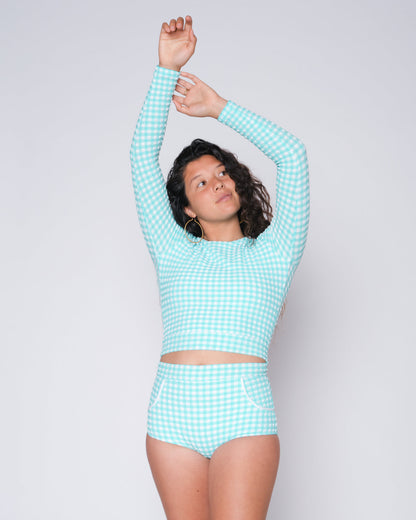  Palomar Crop Top Rashguard - Lagoon